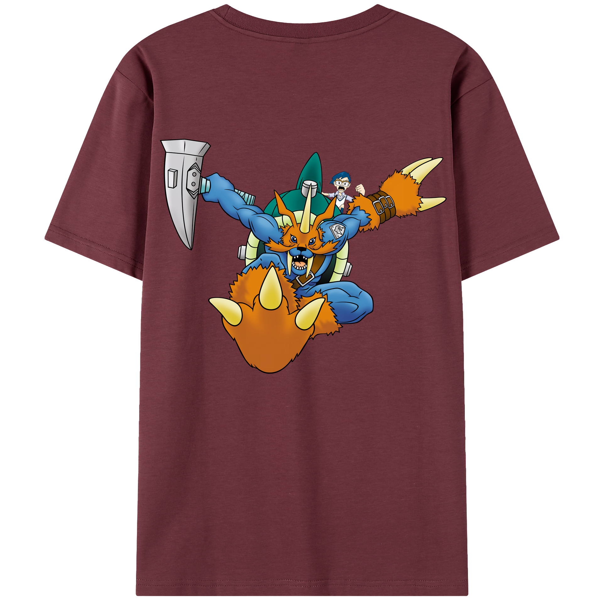 （画像用） Digimon デジタルモンスター/デジモン 綿100％半袖Tシャツ（背面プリント）